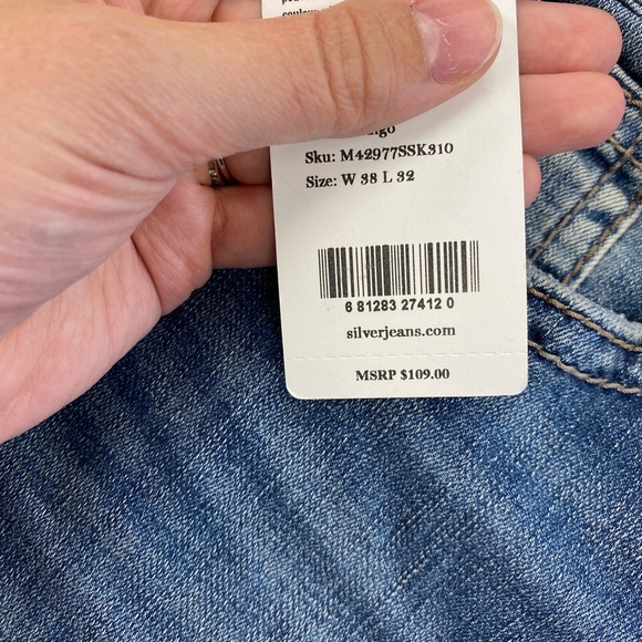 Silver Men’s relaxed tapered leg EDDIE denim, BNWT - Picture 6 of 6